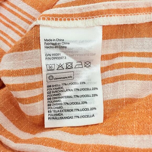 Lemlem x H&M Tunic Oversized Kaftan Shirt Dress Size M/L Striped Orange Beach - Picture 13 of 16